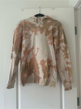 Cotton On Beige & Pink Tie-Dye Hooded Sweatshirt